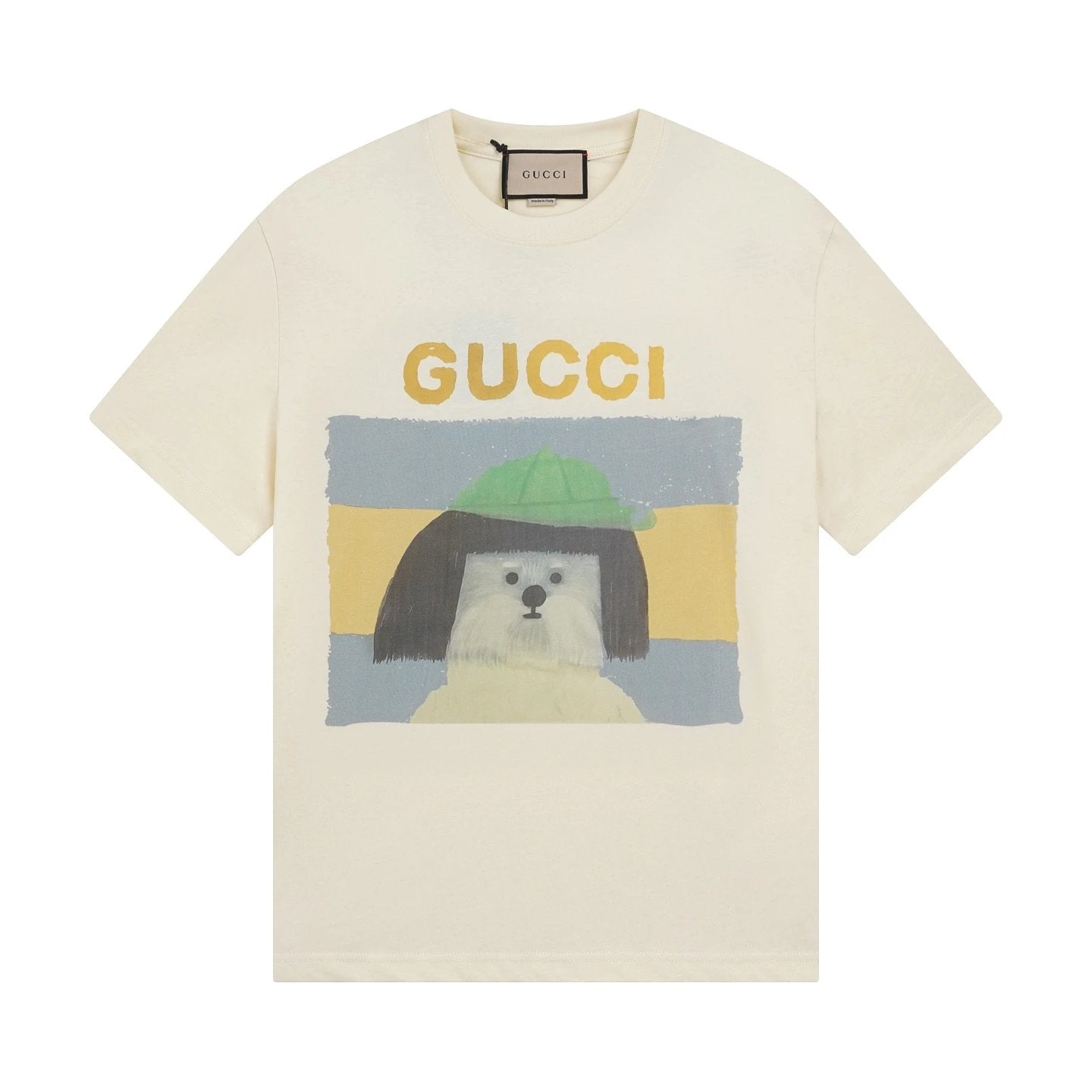 Gucci T-shirt Front Dog Hoodie Print logo round Neck Short Sleeve25ss New Pure Cotton Unisex Style T T-shirt OS Loose Fit Base Shirt Half Sleeve T-Shirt Top Half Sleeve