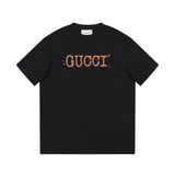 Gucci T-shirt GG Minimalist Slogan Letter Spray Paint Dot Print logo round Neck Short Sleeve25ss New Pure Cotton Unisex Style T T-shirt OS Loose Fit Base Shirt Top Half Sleeve T-Shirt