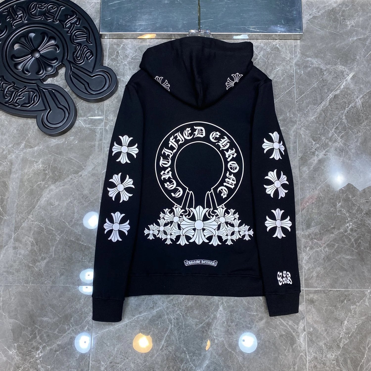 Chrome Hearts Hoodie Cross Hooded Sweater Loose Men's and Women's Zipper Hoodie