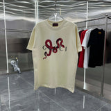 Gucci T-shirt Year of the Snake Limited Edition Chest Print logo round Neck Short Sleeve25ss New Pure Cotton Unisex Style T T-shirt OS Loose Fit Base Shirt Half Sleeve T-Shirt Top Half Sleeve