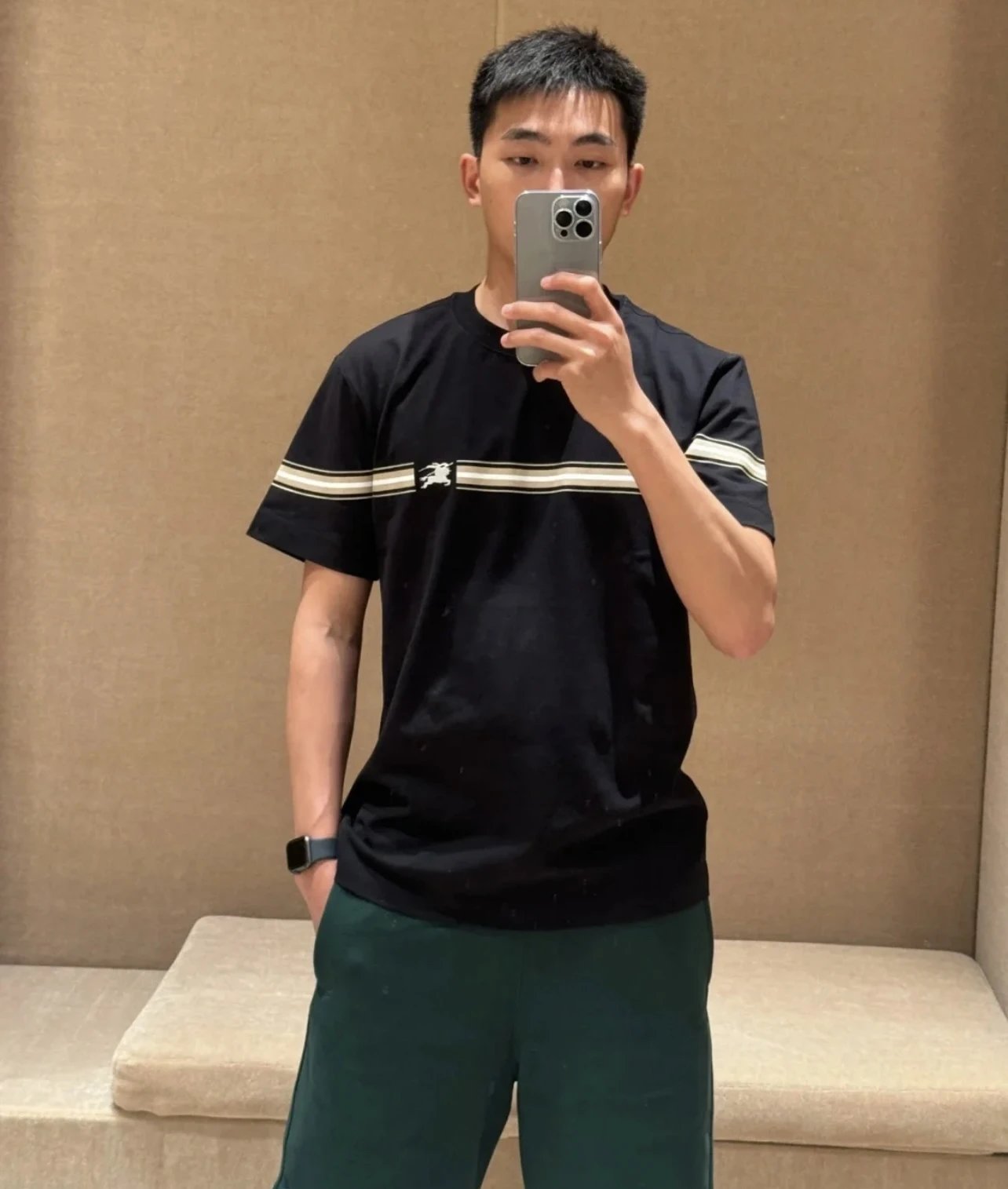 Burberry T-shirt Equestrian Knight Logo（EKD）logo round Neck Short Sleeve25ss New Pure Cotton Unisex Style T T-shirt OS Loose Fit Base Shirt Short Sleeve Top T-Shirt