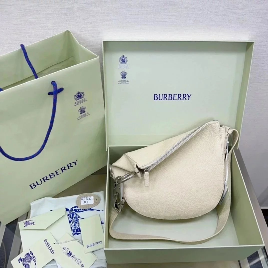 Burberry Women's Bag Top version 【Original Leather】Latest Knight Horse Bag KnightBag Handbag DanielLee23Autumn and Winter New Knight Package Made of Grain Grain Calfskin Fabric