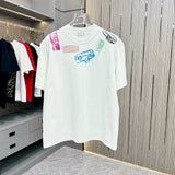 Dior T-shirt Chest Embroidery Craft with Thousands of Needles logo round Neck Short Sleeve25ss New pure cotton T Unisex T-Shirt OS Drop Shoulder Loose Fit Base Shirt Top T-Shirt Short Sleeve
