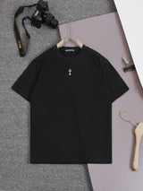 Chrome Hearts T-shirt round Neck Short Sleeve25ss New Pure Cotton Unisex Style T T-shirt Base Shirt Tee Shirt OS Loose design