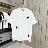 Chrome Hearts T-shirt Full body diamond and engraved film logo round Neck Short Sleeve25ss New pure cotton T Unisex T-Shirt OS Loose Fit Base Shirt Top Half Sleeve T-Shirt