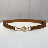 Hermes Belt Top version High Quality New Waist Belt Women's Genuine Cattlehide Leather Surface Belt Fashion Elastic Band All-Match Pants Belt