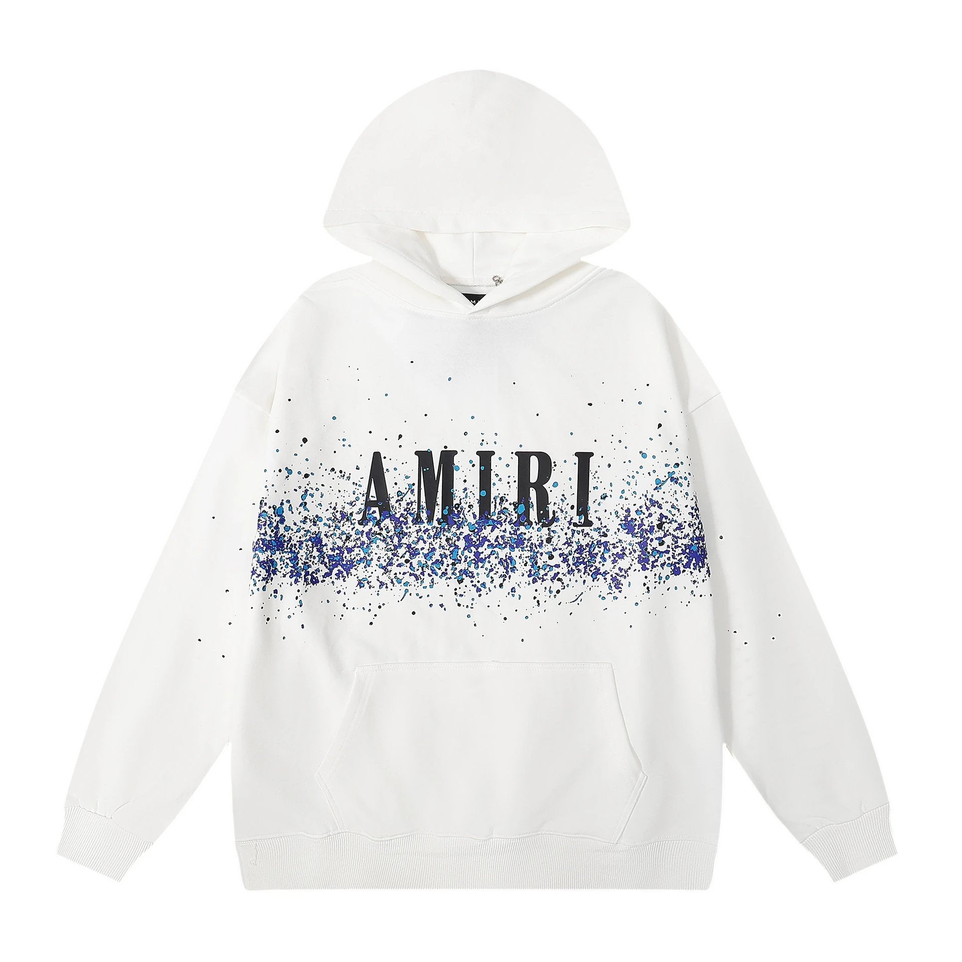 Amiri Hoodie 2024Autumn and Winter New Starry Sky Splash Ink Printed Hoodie Men and Women Same Style