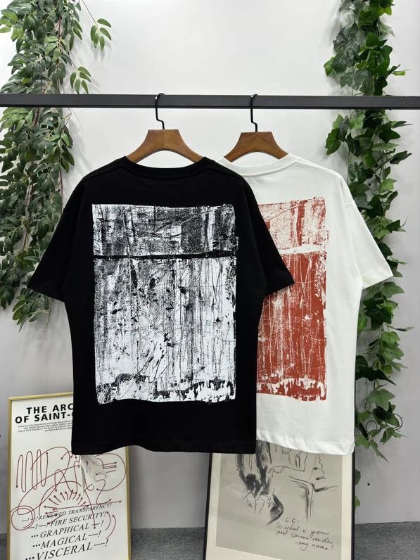 OFF-White T-shirt Top Version Counter Same Style Cotton Short Sleeve T T-shirt Men's and Women's Loose Summer Base Casual Half Sleeve