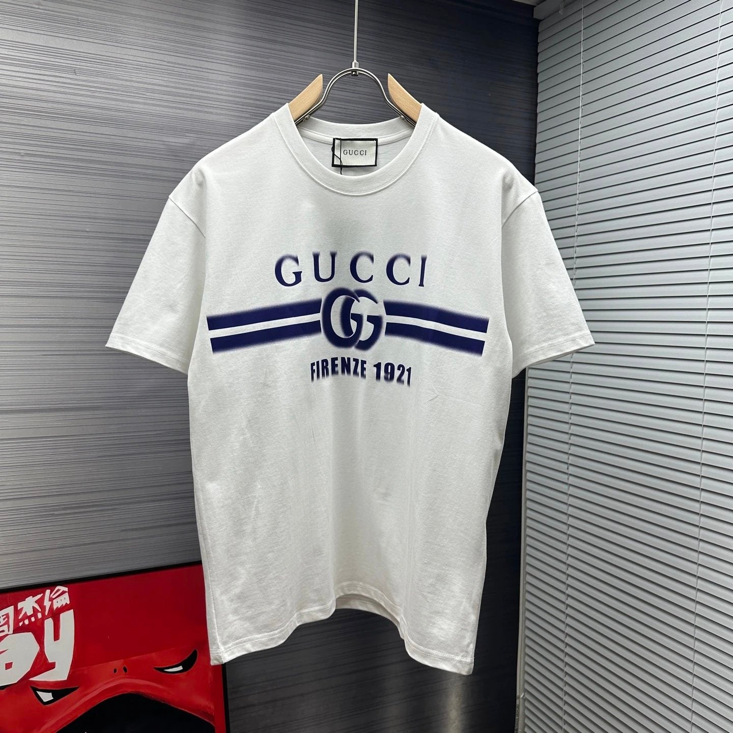 Gucci T-shirt Classic Chest Print logo round Neck Short Sleeve25ss New Pure Cotton Unisex Style T Casual T-Shirt Base Layer Shirt OS Loose Fit Half Sleeve Top Plus Size