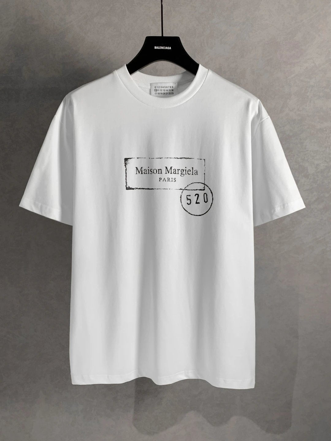 Maison Margiela T-shirt Chest Letters520Printing logo round Neck Short Sleeve25ss New Pure Cotton Unisex Style T T-shirt OS Loose Fit Base Shirt Half Sleeve T-Shirt Top Half Sleeve