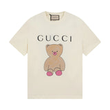 Gucci T-shirt Chest Small Pig Print logo round Neck Short Sleeve25ss New pure cotton T Unisex T-Shirt OS Loose Fit Base Shirt Top Half Sleeve T-Shirt