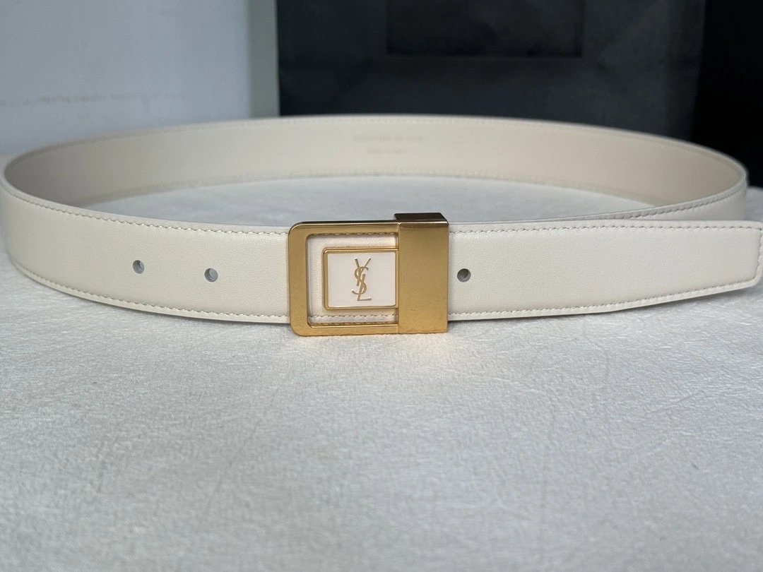 YSL Belt Top version Belt Genuine Cattlehide Leather Surface Belt Women's Belt First Layer Cowhide Pin Buckle Casual All-Match Trendy Belt Men's and Women's Business Casual Belt Belt Men's High-End Belt3.0