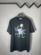 LOEWE T-shirt Front octopus print and Anagram Embroidery logo round Neck Short Sleeve25ss New pure cotton T Unisex T-Shirt OS Loose Fit Base Shirt Top Half Sleeve T-Shirt