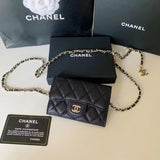 Chanel Wallet Top version 【Original Leather】Small New Chain Waist Bag Small Bag Crossbody Bag Wallet Coin Purse Caviar Cowhide Lady's Wallet Small Chain Bag