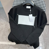 Maison Margiela Sweater Round Neck Sweater Knit Long Sleeve Pullover Thickened Lazy Style OS Loose Fit Jacket Unisex Same Style Inner Versatile Casual Top
