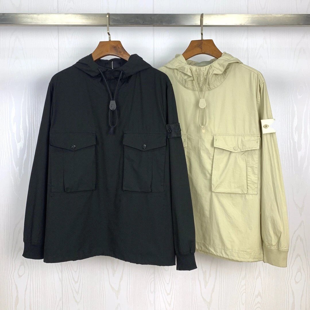 Stone Island Jackets Coats Supply Ghost Series Pocket Pullover Hoodie Men and Women Same Style Loose Jacket Coat