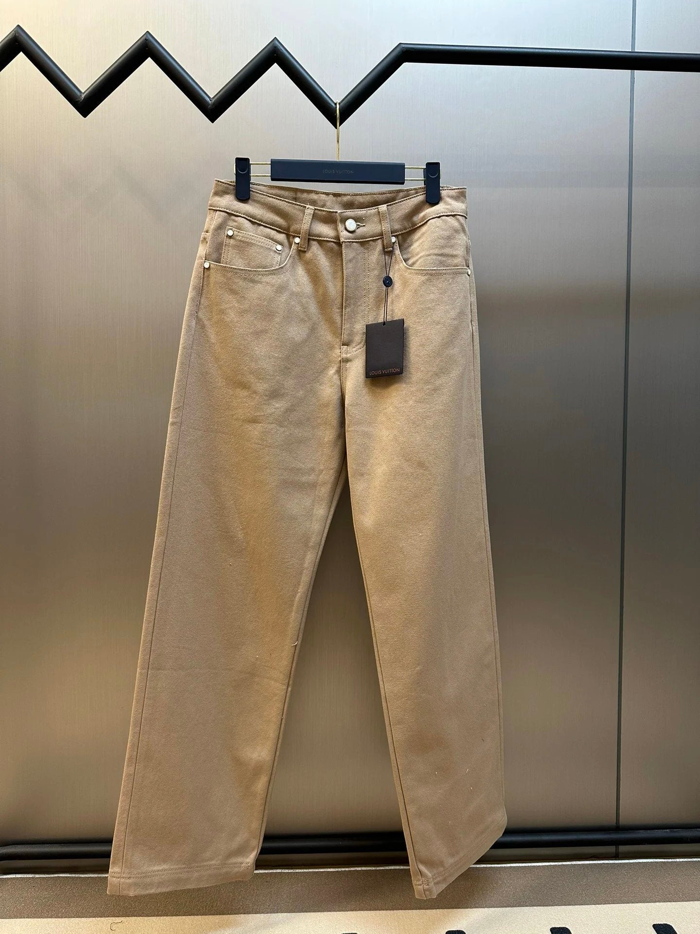 Louis Vuitton LV Jeans Khaki Cargo Straight Jeans Men's Casual Versatile Autumn Winter New Arrival