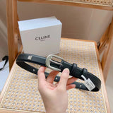Celine Belt Top version Goods Belt Belt Female Arc De Triomphe Belt Arc De Triomphe Belt Black Retro Hair Style Belt Bright Gold Head Belt Belt Double-Sided Belt Women's Belt Women's Belt Belt Women's Belt2.5Belt Women's Belt