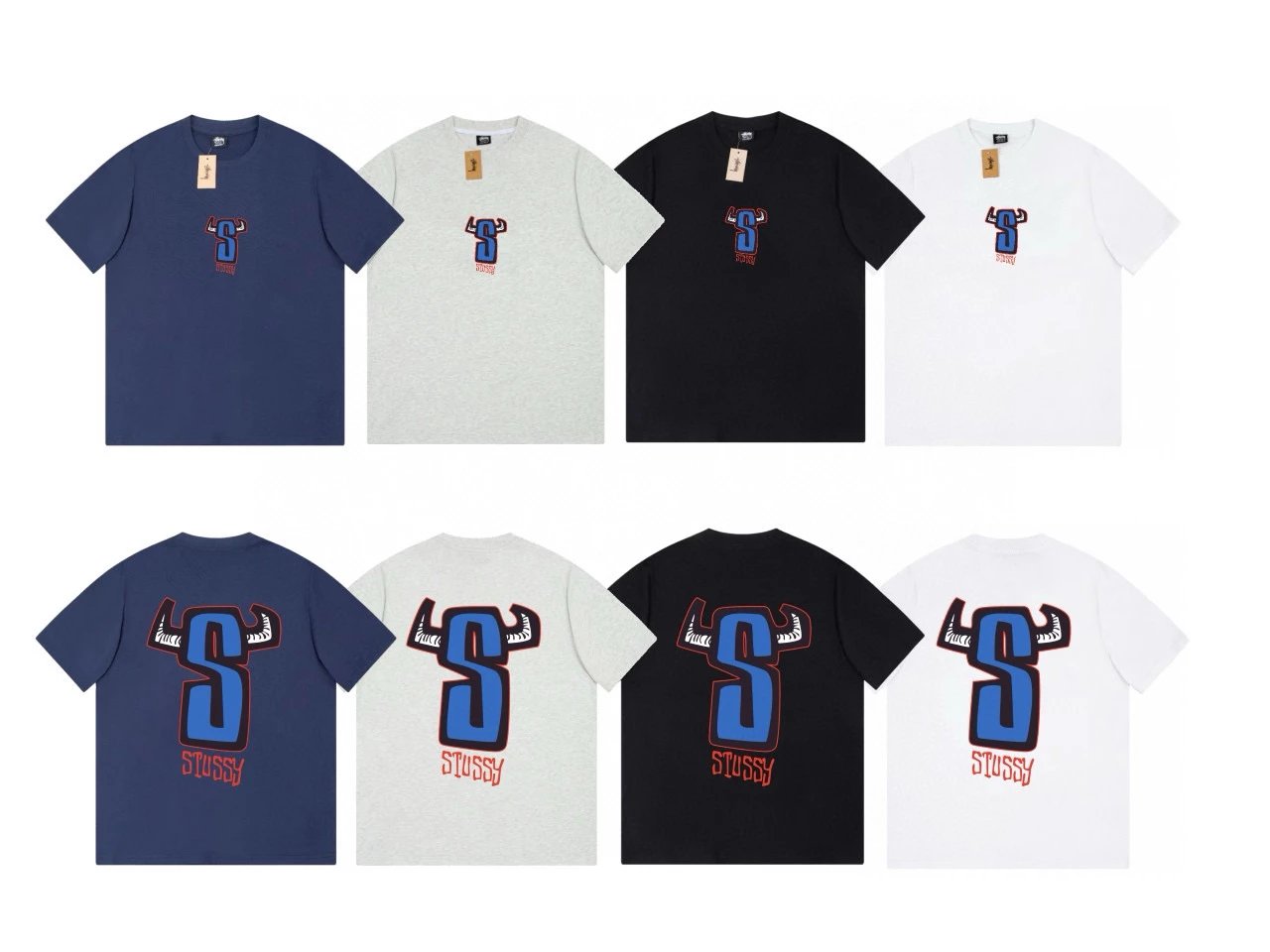 Stussy T-shirt Top Version Counter Same Style Pure Cotton Summer Men's and Women's Same Fashion Loose All-Matching2024New Short Sleeve T T-shirt