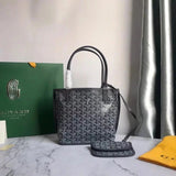 Goyard Bag Top version 【Original Leather Hardware】Gojia Classic mini Double-Sided Shopping Bag Tote Bag Vegetable Basket Vegetable Basket Bags mini Tote Bag Handbag Small Tote Bag Women's Bag