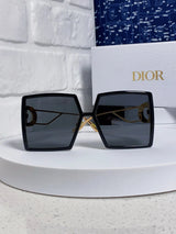 Dior Sunglasses Square Large Frame Sunglasses Slimming No Prescription Driving Beach Fishing Women's UV Protection25ss New Sports Casual Versatile