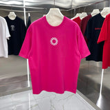 Balenciaga T-shirt 3D Silicone Back Cover logo round Neck Short Sleeve25ss New Pure Cotton Unisex Style T T-shirt OS Loose Fit Base Shirt Top Half Sleeve T-Shirt