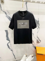 Balmain T-shirt Brand Overlapping Letter Print LOGO Logo Crew Neck Short Sleeve25ss New Pure Cotton Unisex Style T T-shirt OS Loose Fit Base Shirt G Home Top Half Sleeve T-Shirt