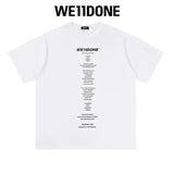 We11done T-shirt Top Spring and Summer New Large Letter Bullet Screen LOGO Simple Short Sleeve T T-shirt Loose Fashion Brand