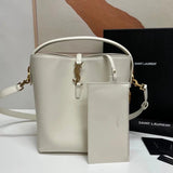 YSL Women's Bag Top version Saintlaurent2023New LE37Water Bucket Bag Summer New Women's Hand-Carrying Bucket Bag Bucket Bag Shoulder Messenger Bag Stiff Cowhide Bucket Bag Bucket Bag Two-in-One Composite Bag Bucket Bag742828