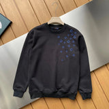Louis Vuitton LV Hoodie Asymmetric Embroidered Crew Neck Sweater Pullover Long Sleeve Undershirt Coat Top Clothes Men's and Women's Same Sports and Leisure OS Loose fit