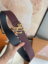 Louis Vuitton LV Belt Top version 【Counter Quality】The Most New Belt4.0cm Men's Belt Men's Leather Belt with Classic Presbyopic Checkerboard Plaid Belt with Genuine Goods Packaging in and out of the Counter No Problem Versatile Casual Fashion Formal Wear