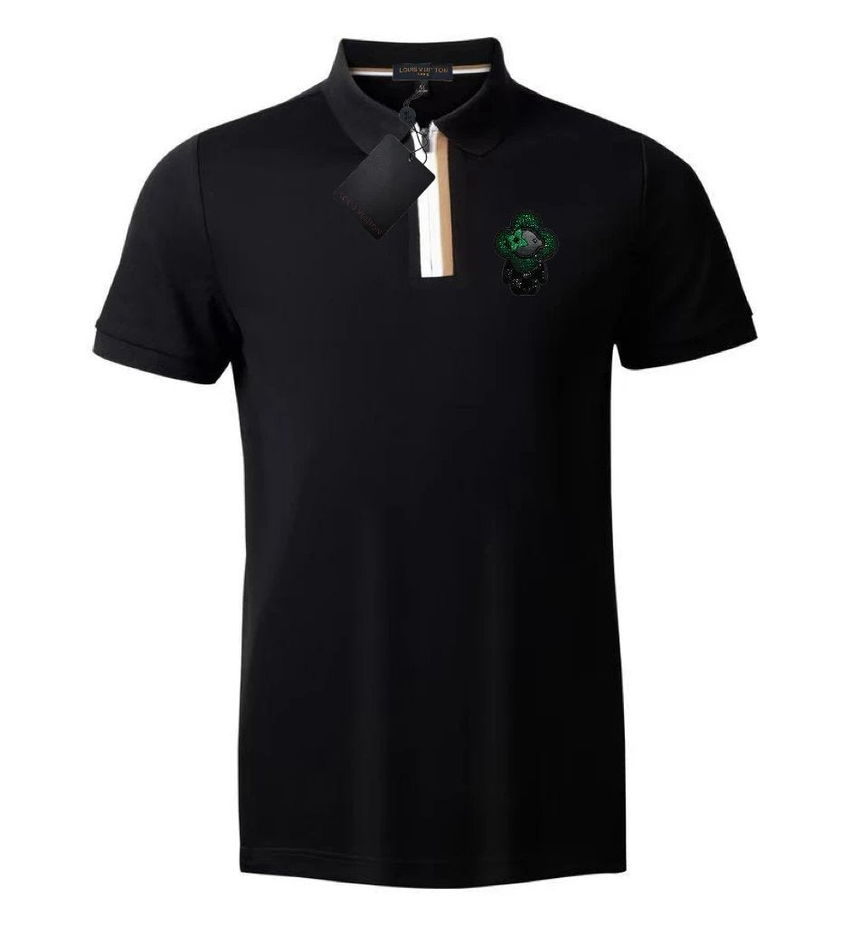 Louis Vuitton LV T-shirt Chest Small Man Pattern Print logoPOLO Short Sleeve Turn-down Collar Shirt Unisex Summer Loose Fit T Business Commuter Short Sleeve Shirt Plus Size