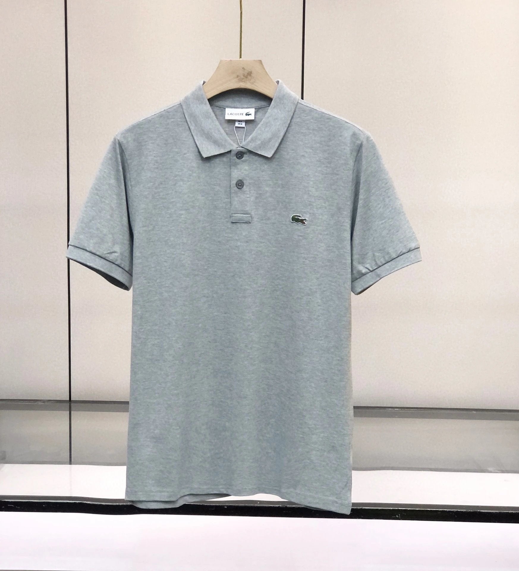 Lacoste T-shirtTop Version Classic Short Sleeve Slim Men's Solid Color POLO Shirt T Fashionable T-shirt