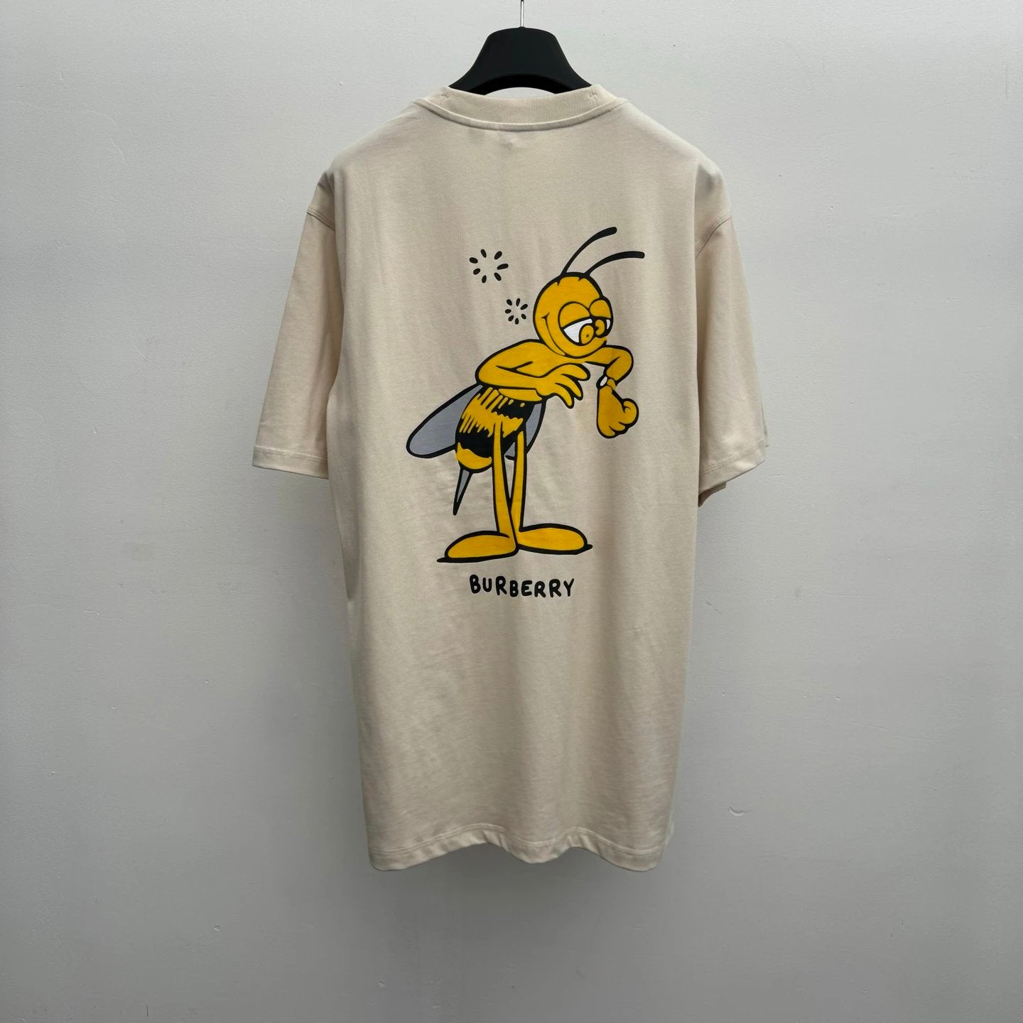 Burberry T-shirt Back with Honeycomb Flocking Print logo round Neck Short Sleeve25ss New pure cotton T Unisex T-Shirt OS Drop Shoulder Loose Fit Base Shirt Top T-Shirt Short Sleeve