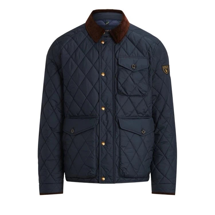 Ralph Lauren Down jacket Top Men's Classic Waterproof Quilted Jacket Cotton Coat