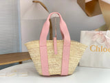 Chloe Bag Top version 【Original Version】23Summer New Straw Bag Woven Tote Bag Vegetable Basket Bag Handbag New Women's Bag Beach Bag woody Woven Basket Bag Straw Bucket Bag