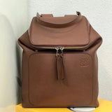LOEWE Backpack Top version 【Premium Version Original Leather】Backpack Huang Zitao Same Style Goyabackpack Series LOEWE New Schoolbag Backpack Men's and Women's Casual Travel Backpack Color Matching Calfskin Material Goya Backpack