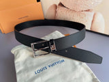 Louis Vuitton LV Belt Top version 【Counter Quality】The Most New Belt4.0cm Men's Belt Pin Buckle Men's Leather Belt with Classic Presbyopic Checkered Belt with Genuine Goods Packaging No Problem in and out of the Counter Versatile Casual Fashion Formal Wea