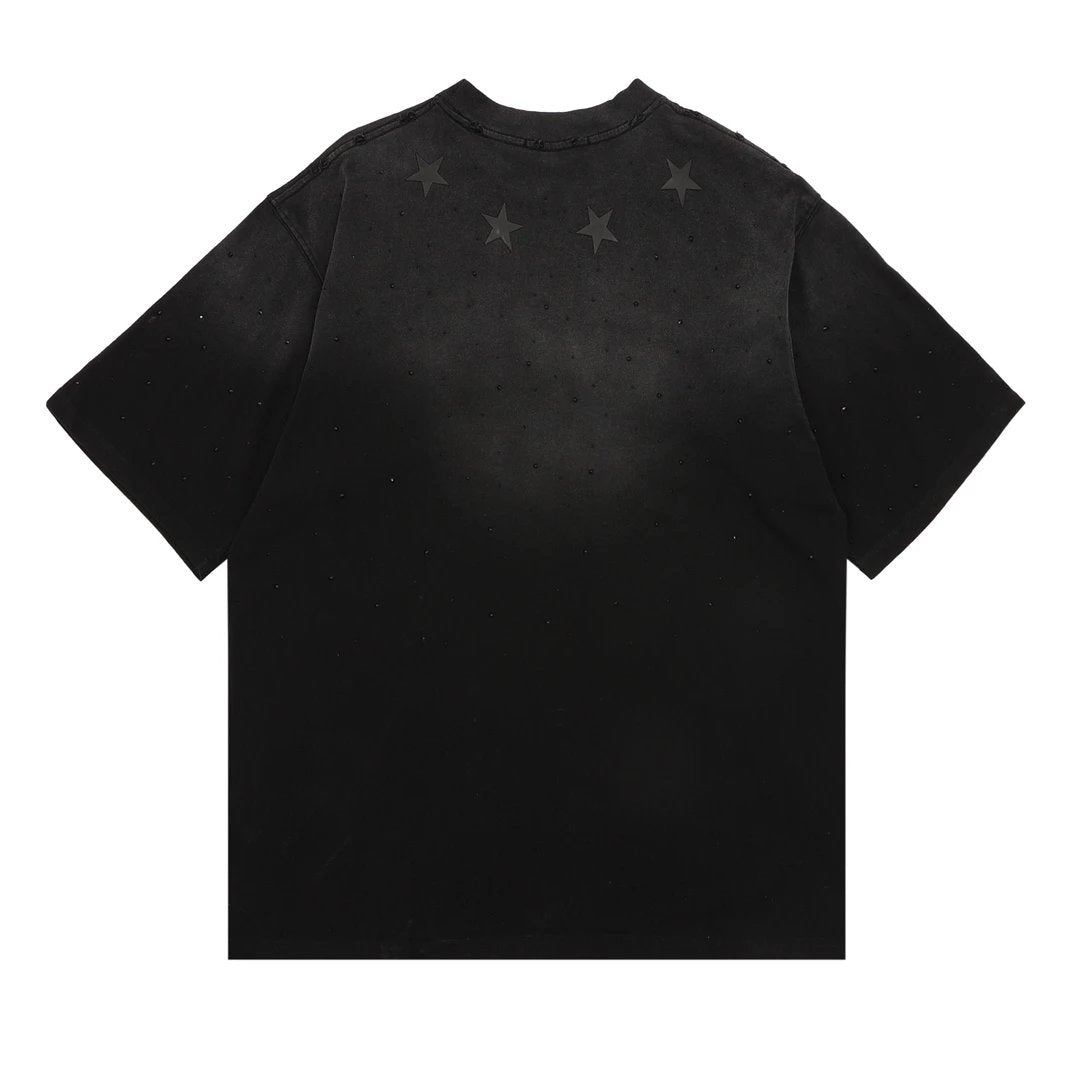 Givenchy T-shirt Five-pointed Star Print on the Chest logo round Neck Short Sleeve25ss New Pure Cotton Unisex Style T Casual T-Shirt Base Layer Shirt OS Loose Fit Half Sleeve Top Plus Size