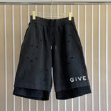 Givenchy Shorts Top Version Counter Same Style Summer Straight Shorts Casual Cotton Five-Point Sports Pants for Men