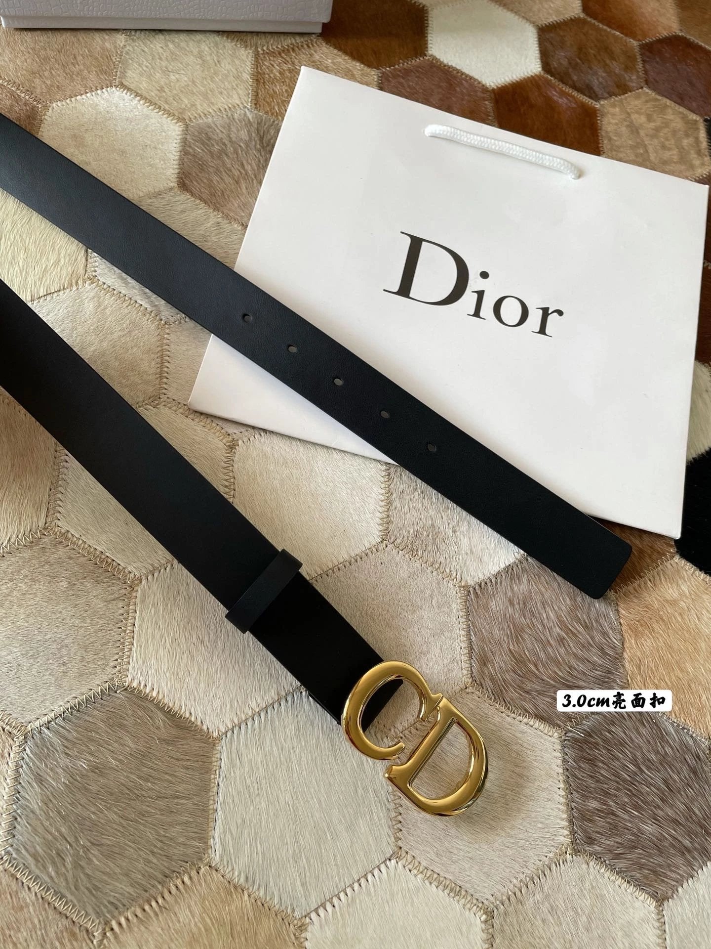 Dior Belt Top version Original Order Belt Genuine Cattlehide Leather Surface Belt Women's Belt Double-Sided Head Layer Cowhide Universal Business Women's Belt Women's Business Casual Belt Belt Women's High-End Belt