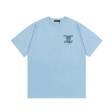 Louis Vuitton LV T-shirt Letter Cloud Embroidery on the Chest logo round Neck Short Sleeve25ss New pure cotton T Unisex T-Shirt OS Drop Shoulder Loose Fit Base Shirt Top T-Shirt Short Sleeve