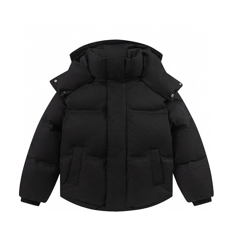 Ami Down jacket Top Version down Jacket Short Thickened Men's and Women's Loose Trendy Coat Winter White Duck down