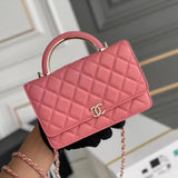 Chanel Women's Bag Top version 2022New Grade Genuine Goods22a Handle woc Women's Small Waste Bag Handbag Exquisite Small Handle Women's Bag Shoulder Messenger Bag Chain Bag Small Shoulder Bag Sheepskin Bag Portable Flap Bag New Women's Bags