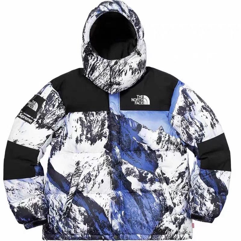 Supreme Down Jacket Top Version Back Joint Name Windproof Skiiing Joint Name Snow Mountain Goose down down Jacket Men and Women