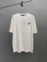 Louis Vuitton LV T-shirt Brooch Embroidery logo Knitted Sweater Crew Neck Short Sleeve25ss New Product T Unisex T-Shirt OS Loose Fit Base Shirt Top Half Sleeve T-Shirt