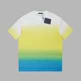 Louis Vuitton LV T-shirt Full-body Checkerboard Jacquard Print logo round Neck Short Sleeve25ss New Pure Cotton Unisex Style T Casual T-Shirt Base Layer Shirt OS Loose Fit Half Sleeve Top Plus Size