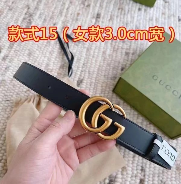 Gucci Belt Retro Embossing Men's Belt Double-Sided Genuine Leather Female Online Influencer Chi Double-Home Belt