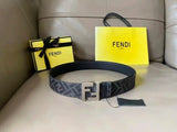 FENDI Belt Top version In Stock High Quality Genuine Leather New Men's Belt Fashion All-Match Casual Monster Belt Pant Belt Unisex