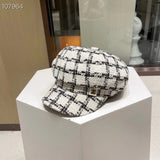 Chanel Hat New Baseball Cap Hat Women's Spring and Autumn Face-Looking Small Fashion Octagonal Cap All-Match Beret Peaked Cap Winter